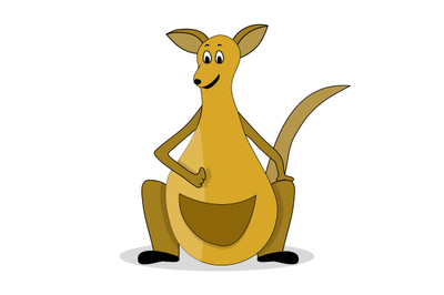 Cartoon kangaroo illustration