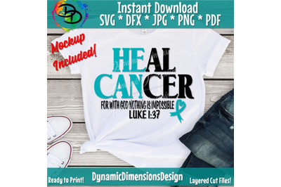 Cancer SVG, Religious cancer svg, Cervical svg, Ovarian Cancer Ribbon,