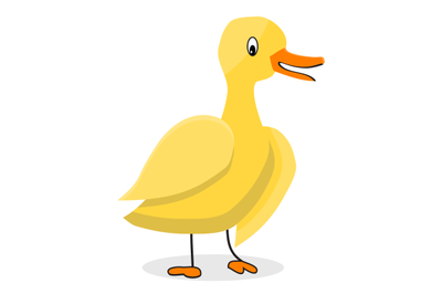 Cartoon yellow duck