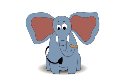 Cartoon character elephant