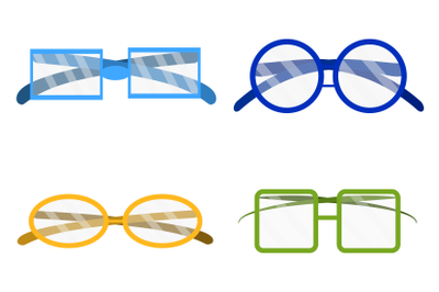 Glasses set transparent