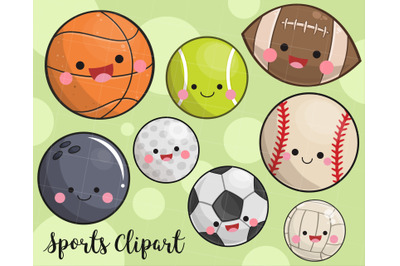 Sports Clipart, Football Clipart, Tennis clipart, Baseball Clipart,