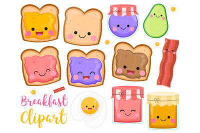 Breakfast clipart, breakfast clip art, bacon clipart, food clipart, to