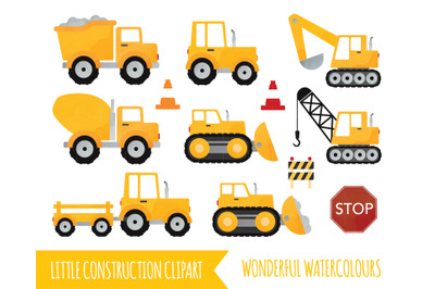 Construction Clipart, Construction Clipart, lorry, bulldozer, tractor,