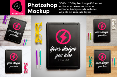 Storage Clipboard Back Side Flat Lay | Photoshop Mock Up