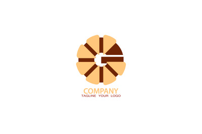 Illustration of company logo design with simple G-color illustrations