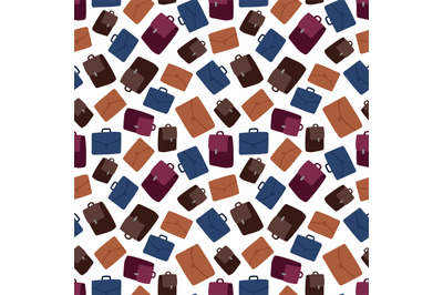 Business suitcase seamless pattern