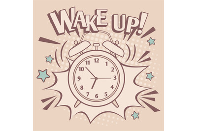 Vintage alarm wake up poster