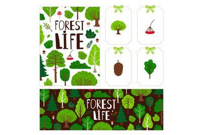 Trees banner tag card