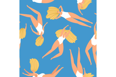 Swimming girl pattern