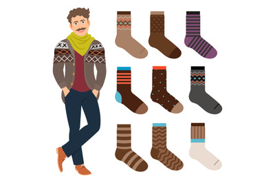 Casual style male socks set