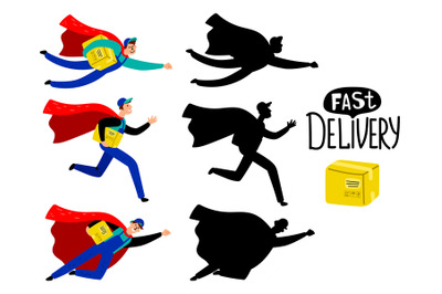 Fast delivery superhero boy