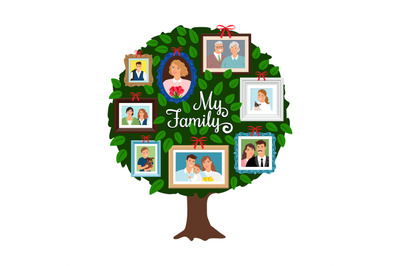 Family green tree