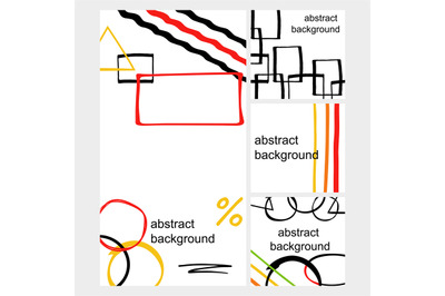 Abstract banners template set