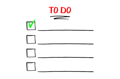 To do list vector template with hand drawn doodle elements