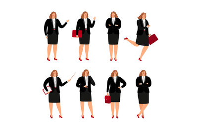 Businesswoman poses collection