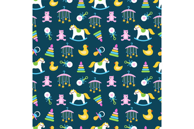 Cute babies toys seamless pattern vector design