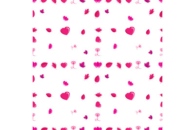 heart seamless pattern, copy space