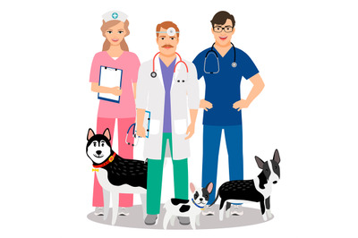 Dogs veterinary illustration