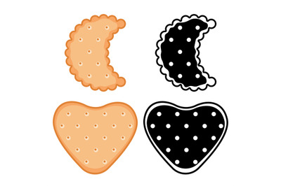 Shaped cookies, crackers set