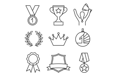 Awards line icons