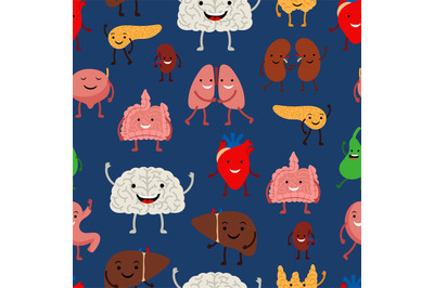 Human internal organs seamless pattern