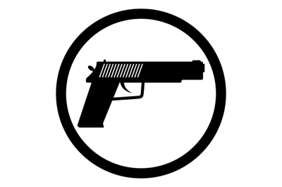 Pistol icon black