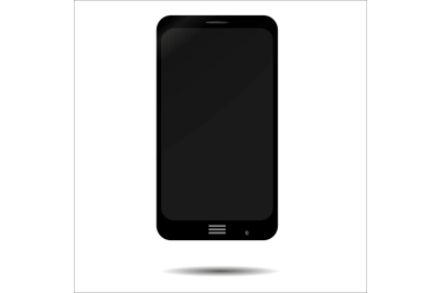 Black smartphone isolated