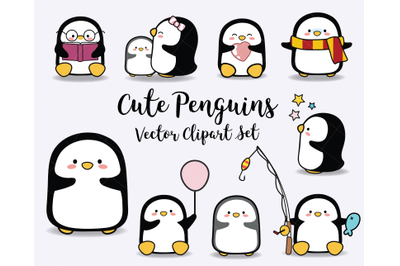 penguin clipart, cute penguins clip art, birds clipart
