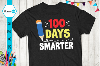 100 Days Smarter, school Svg