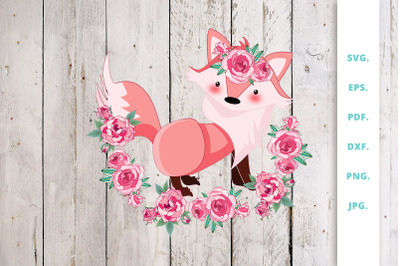 Floral Foxes Graphics and Illustration Clipart 3