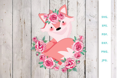 Floral Foxes Graphics and Illustration Clipart 4