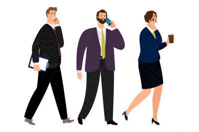 Business people with phones