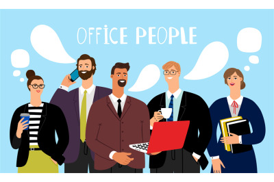 Office people talking