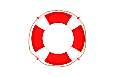 Lifebuoy on white