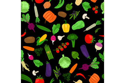 Colorful vegetables pattern