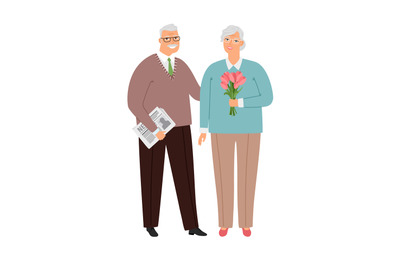 Elderly couple in love