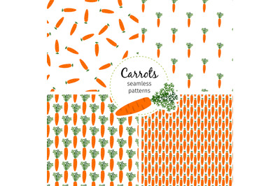 Carrot seamless pattern, healthy vegetable background vector