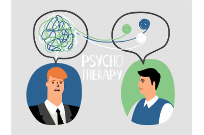 Psychotherapy concept illustration