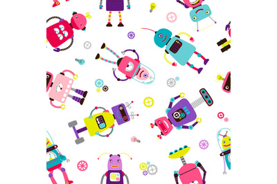 Robots or aliens kids pattern