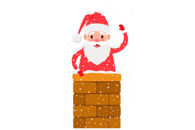 Santa in chimney