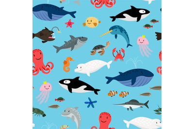 Sea animals pattern