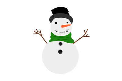 Snowman cartoon winter icon