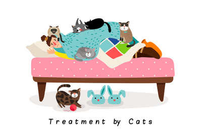 Treatment by cats