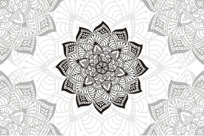 Flower Mandala. Vintage decorative elements. Oriental pattern, vector