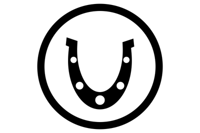 Horseshoe icon black