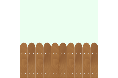 Banner with rounded wooden fence