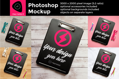 Storage Clipboard Flat Lay | Photoshop Mock Up
