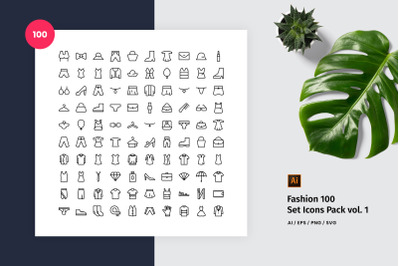 Fashion 100 Set Icon Pack Vol. 1