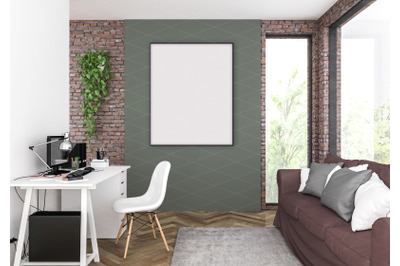 Interior scene - artwork background - frame mockup